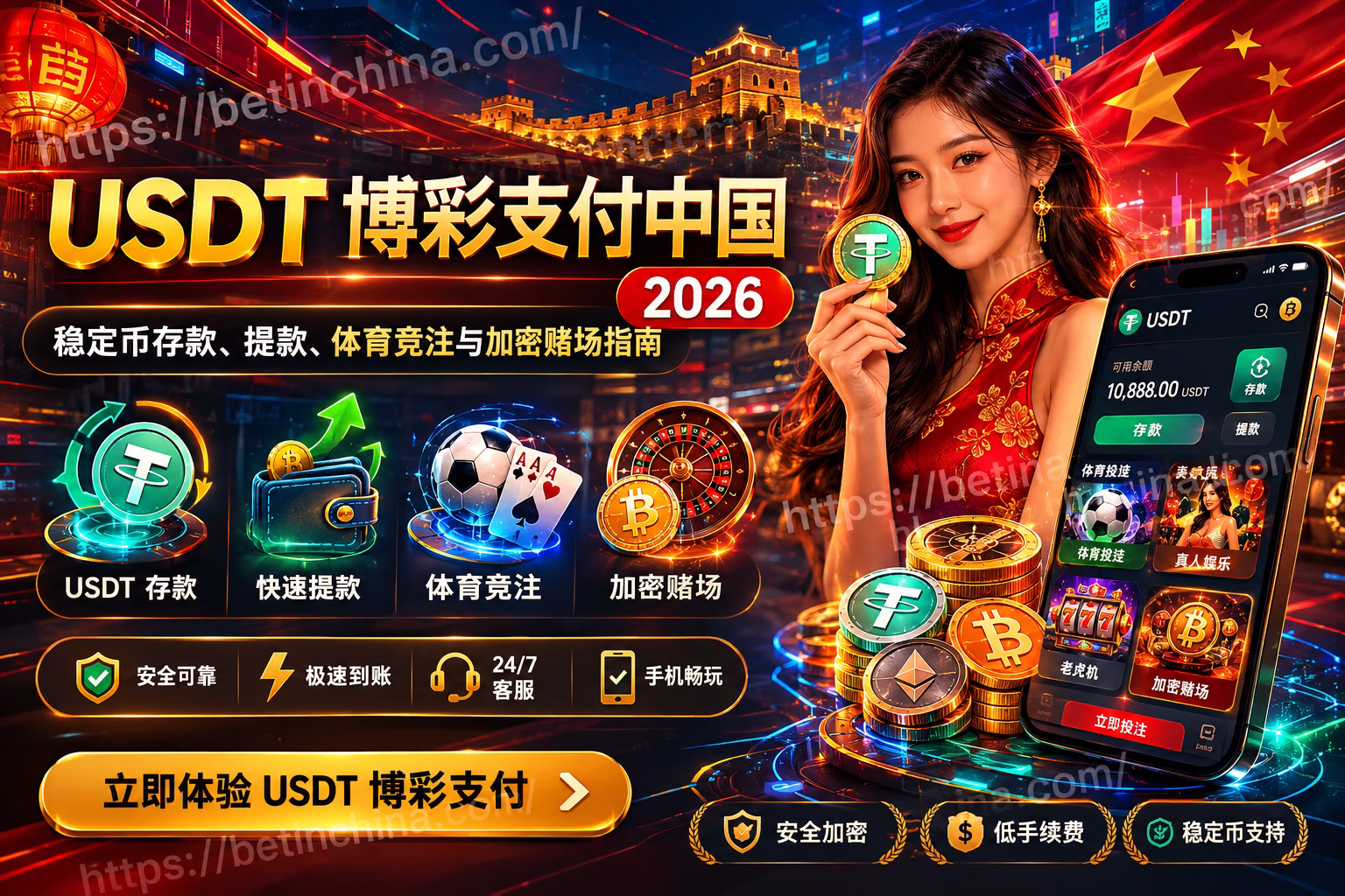 USDT 博彩支付中国 2026|稳定币存款、提款与加密博彩指南